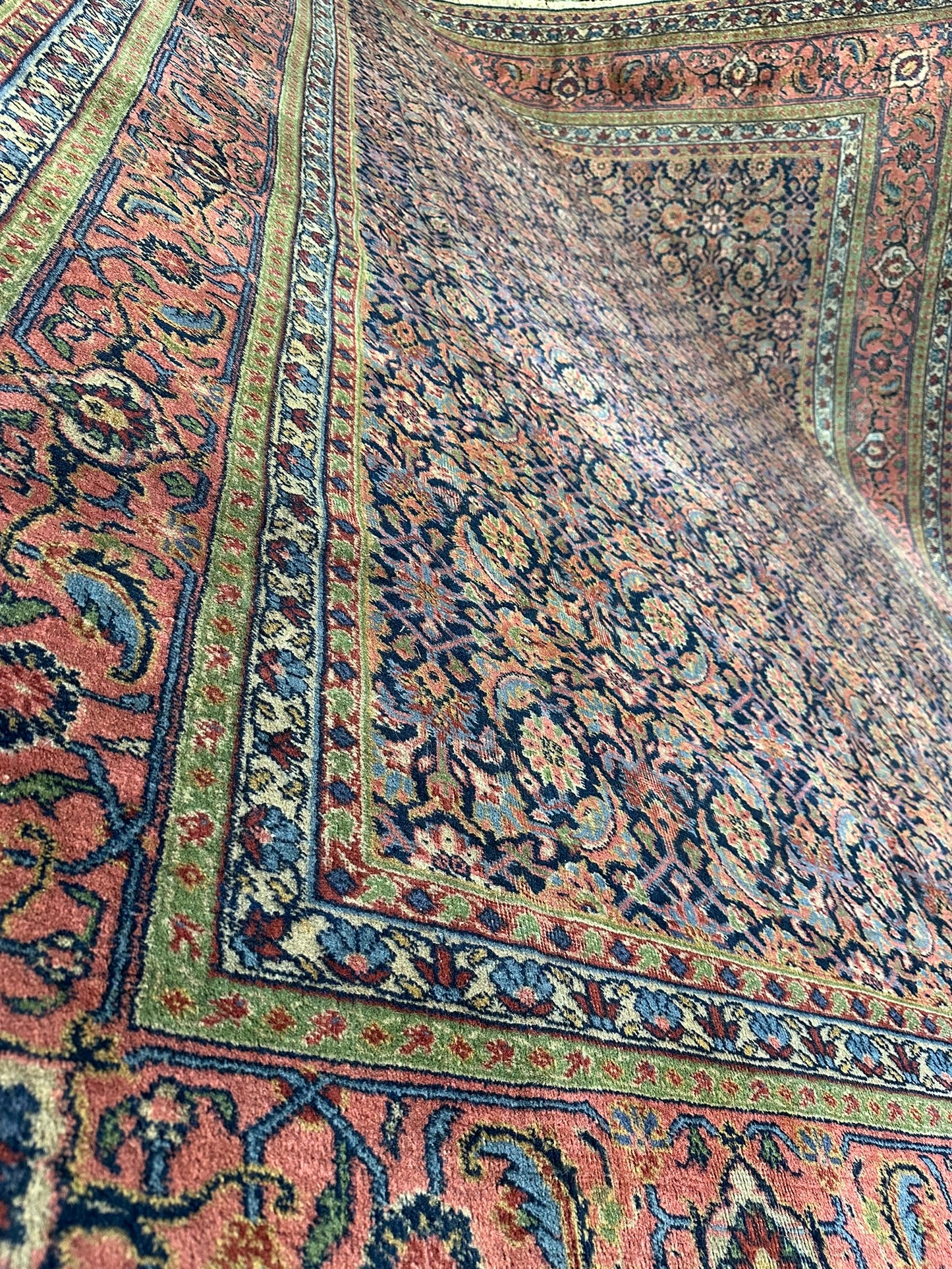 Handgeknüpfter Perser Teppich Mahal 413x290 cm – Antik um 1900