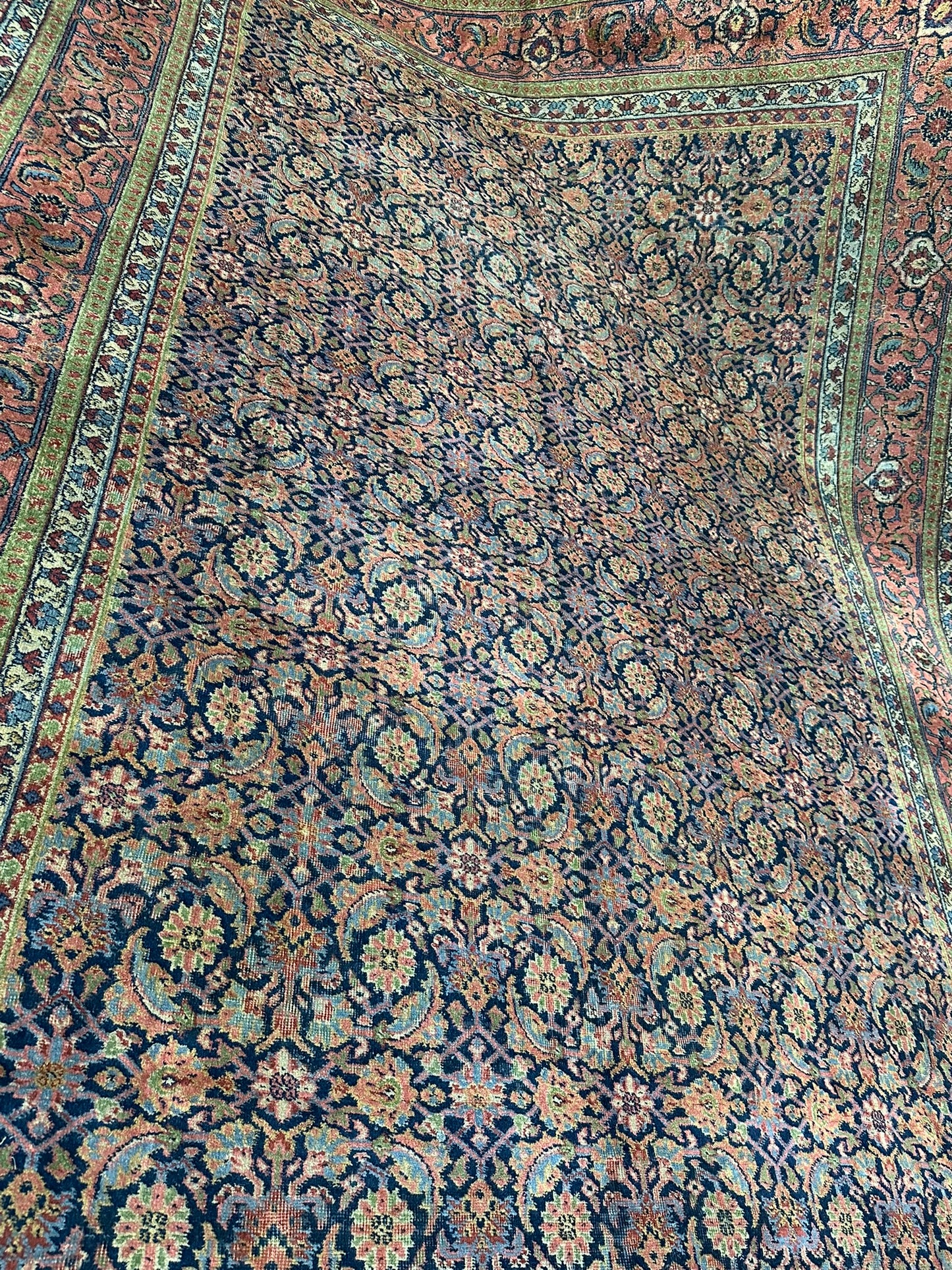 Handgeknüpfter Perser Teppich Mahal 413x290 cm – Antik um 1900