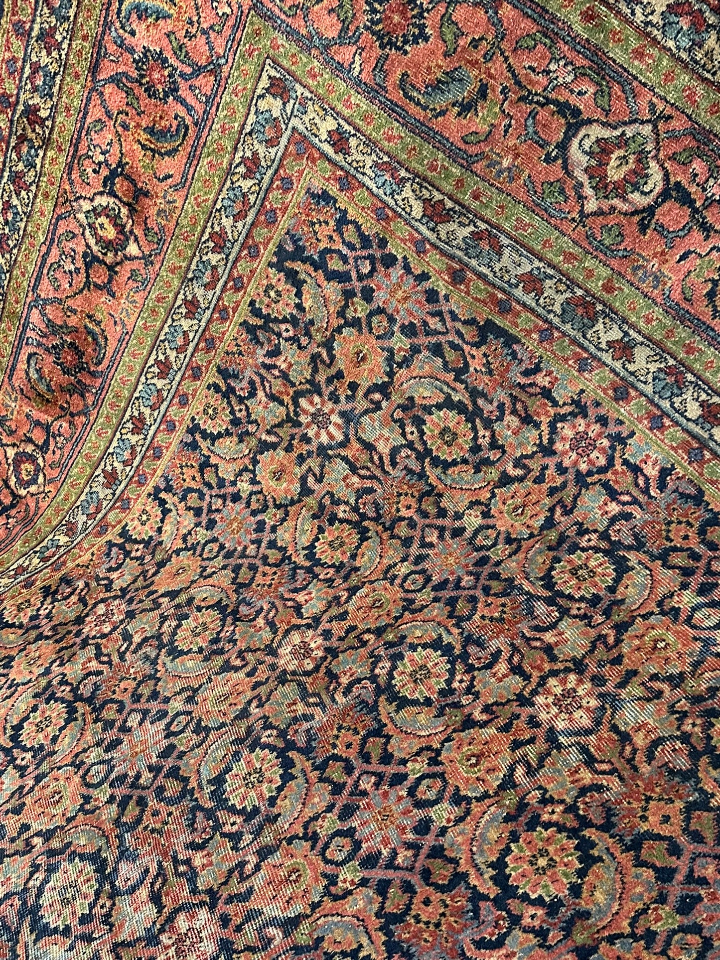 Handgeknüpfter Perser Teppich Mahal 413x290 cm – Antik um 1900