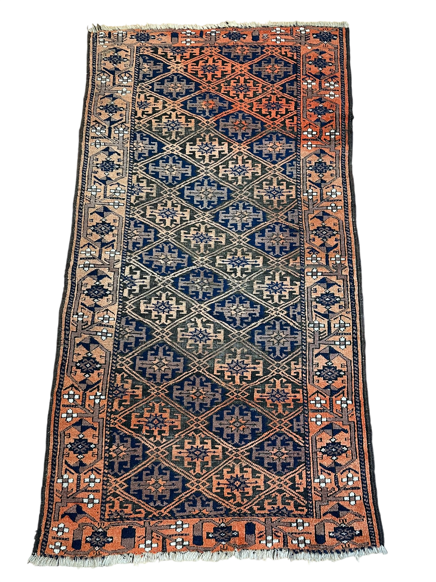 Orientteppich handgeknüpft Belutsch Wolle & Wolle 170x90 cm