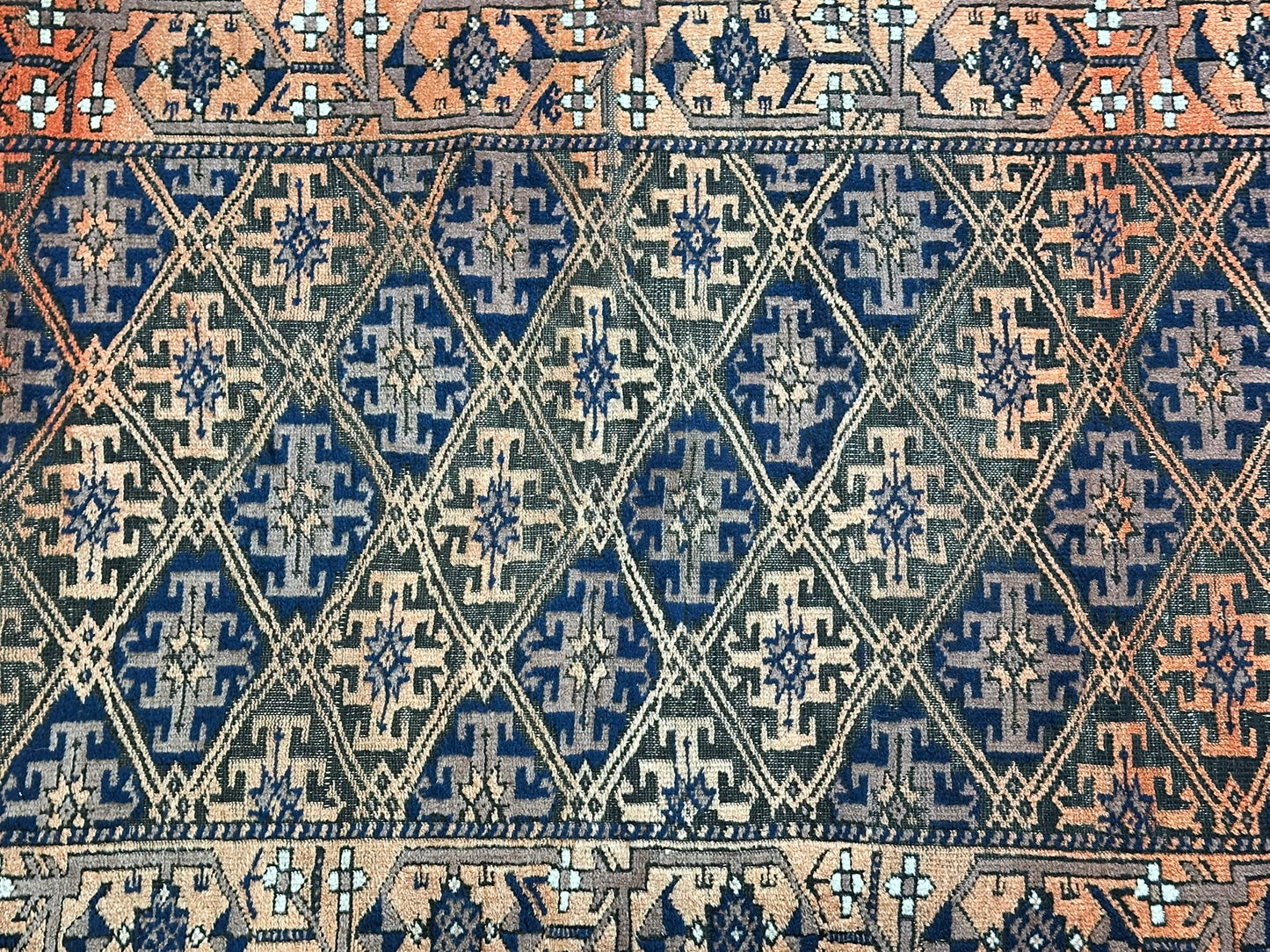 Orientteppich handgeknüpft Belutsch Wolle & Wolle 170x90 cm