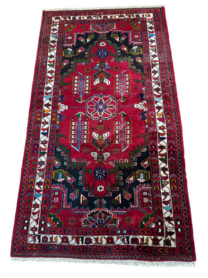 Orientteppich handgeknüpft Bidjar Naturfarben 223x125 cm
