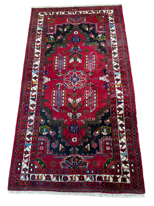 Orientteppich handgeknüpft Bidjar Naturfarben 223x125 cm