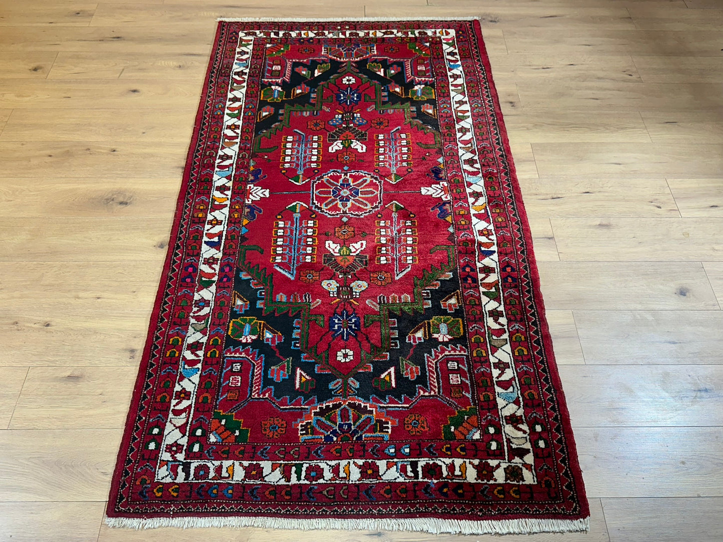 Orientteppich handgeknüpft Bidjar Naturfarben 223x125 cm