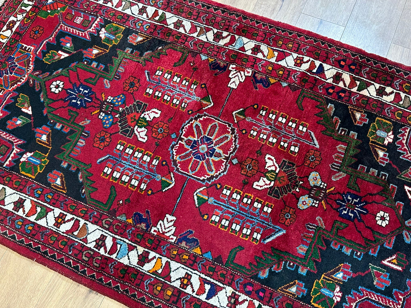 Orientteppich handgeknüpft Bidjar Naturfarben 223x125 cm