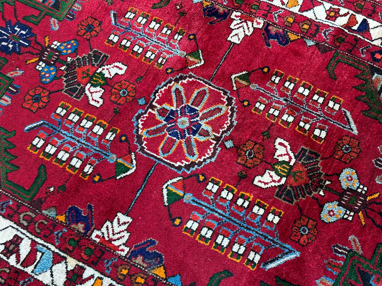 Orientteppich handgeknüpft Bidjar Naturfarben 223x125 cm