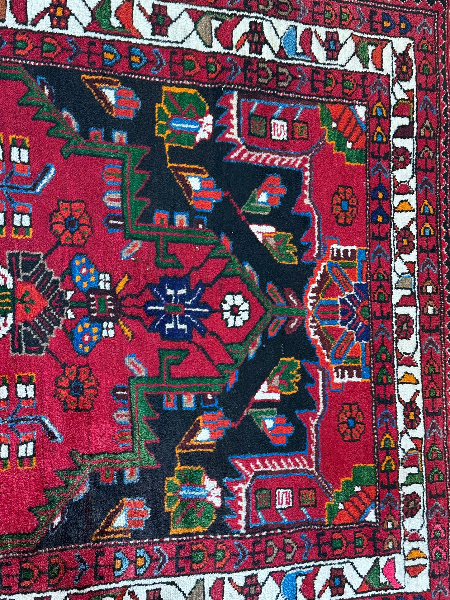 Orientteppich handgeknüpft Bidjar Naturfarben 223x125 cm