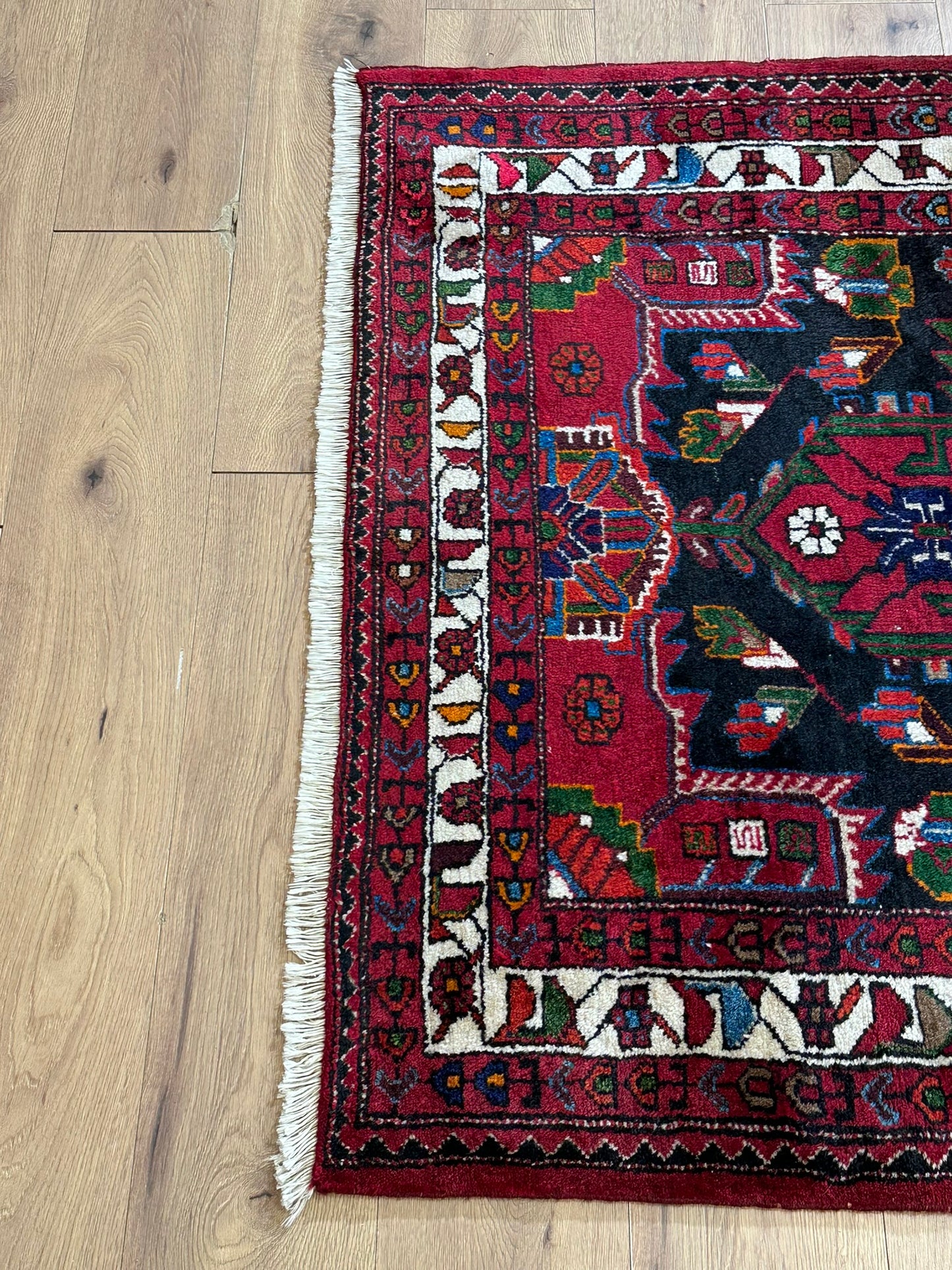 Orientteppich handgeknüpft Bidjar Naturfarben 223x125 cm