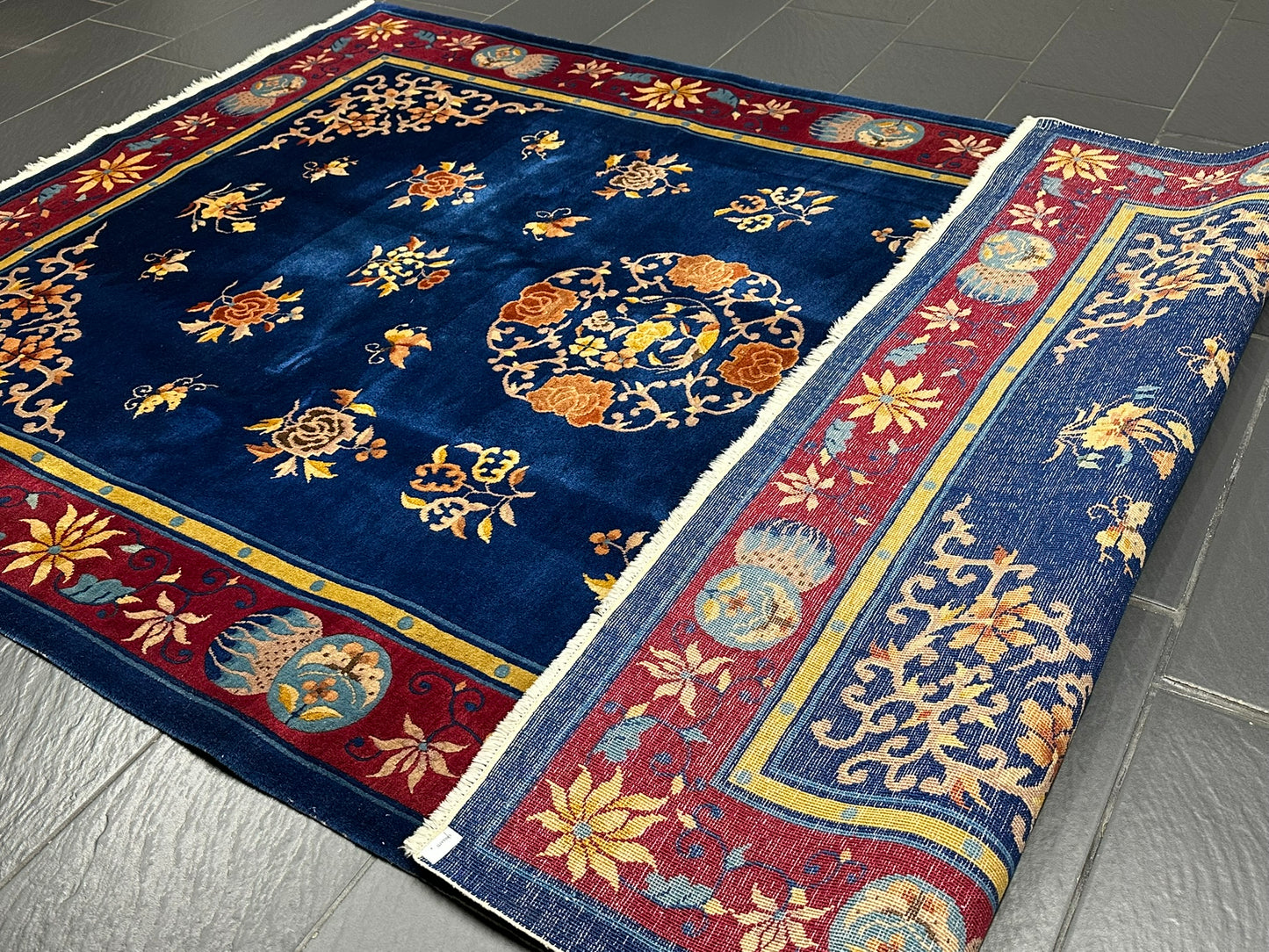 Antiker Handgeknüpfter China Art Deco Teppich 267x180 cm