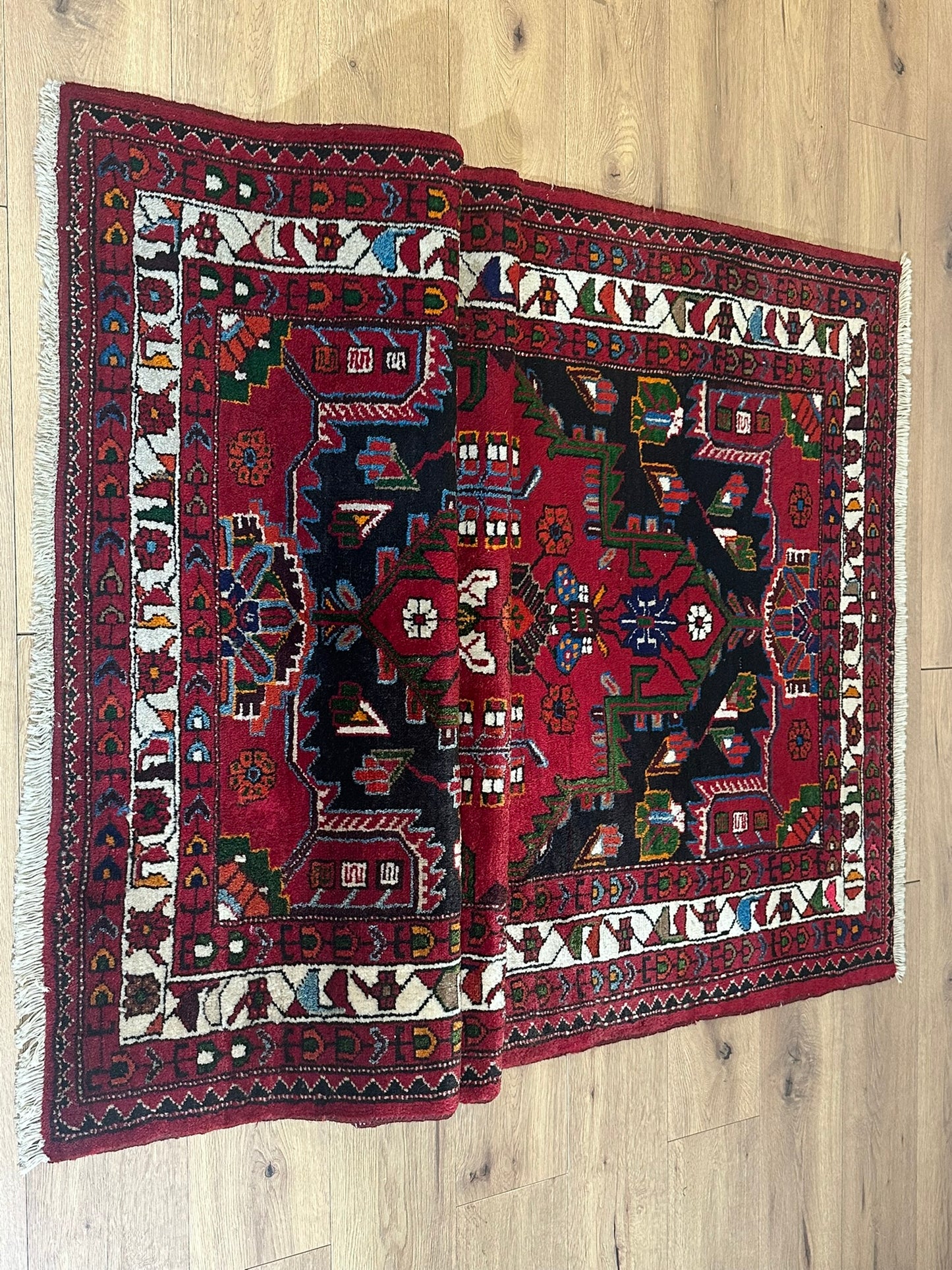Orientteppich handgeknüpft Bidjar Naturfarben 223x125 cm