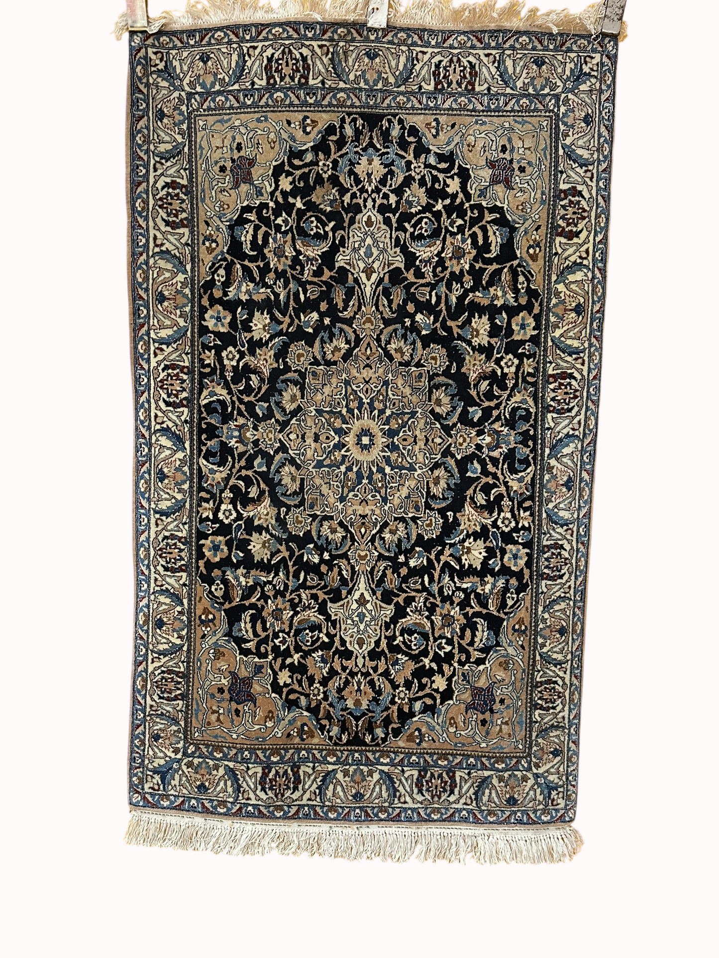 Handgeknüpfter Perser Teppich Nain 130x78 cm – Korkwolle mit Seide