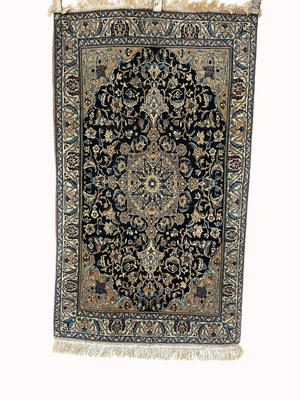 Handgeknüpfter Perser Teppich Nain 130x78 cm – Korkwolle mit Seide