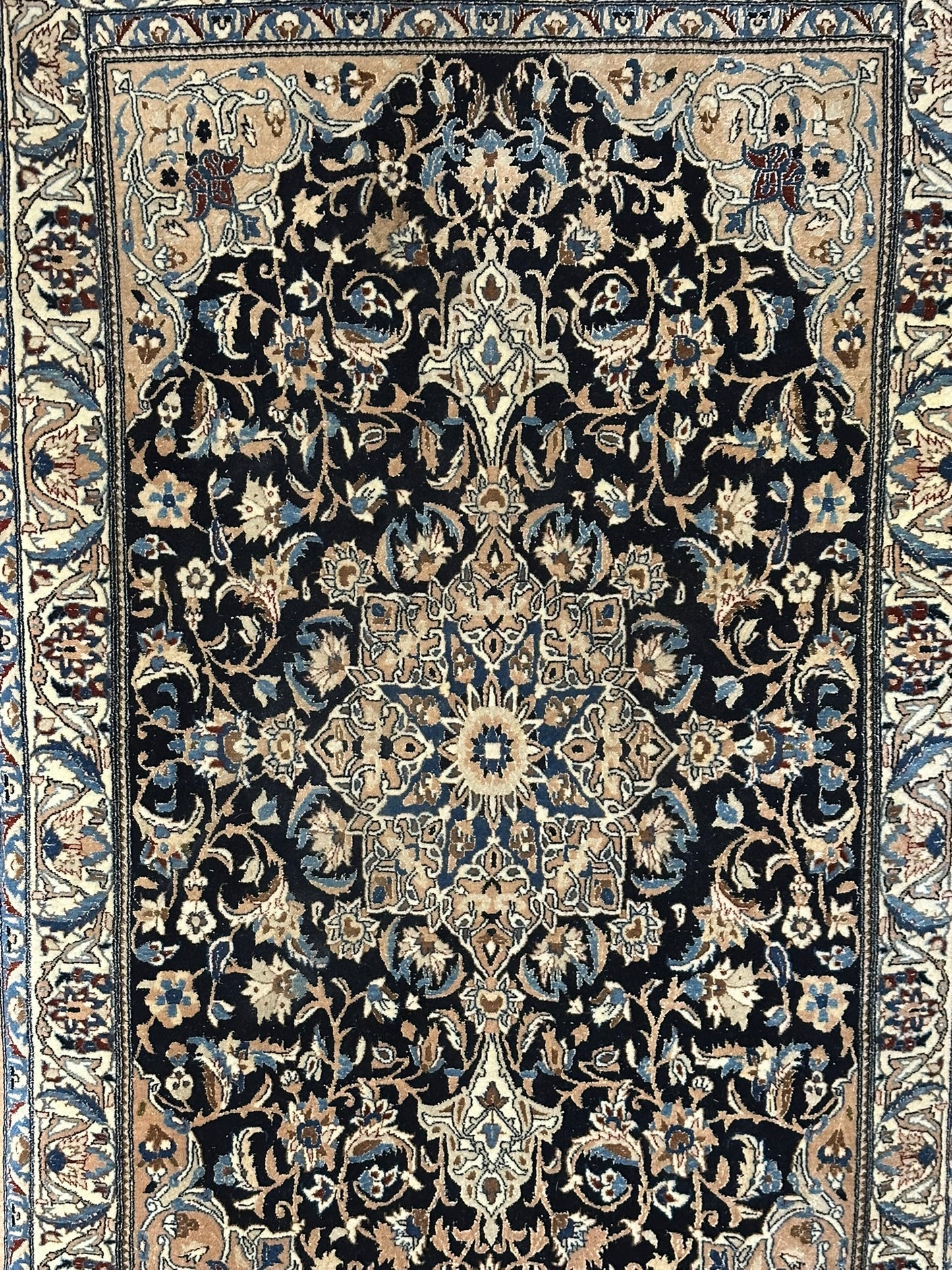 Handgeknüpfter Perser Teppich Nain 130x78 cm – Korkwolle mit Seide