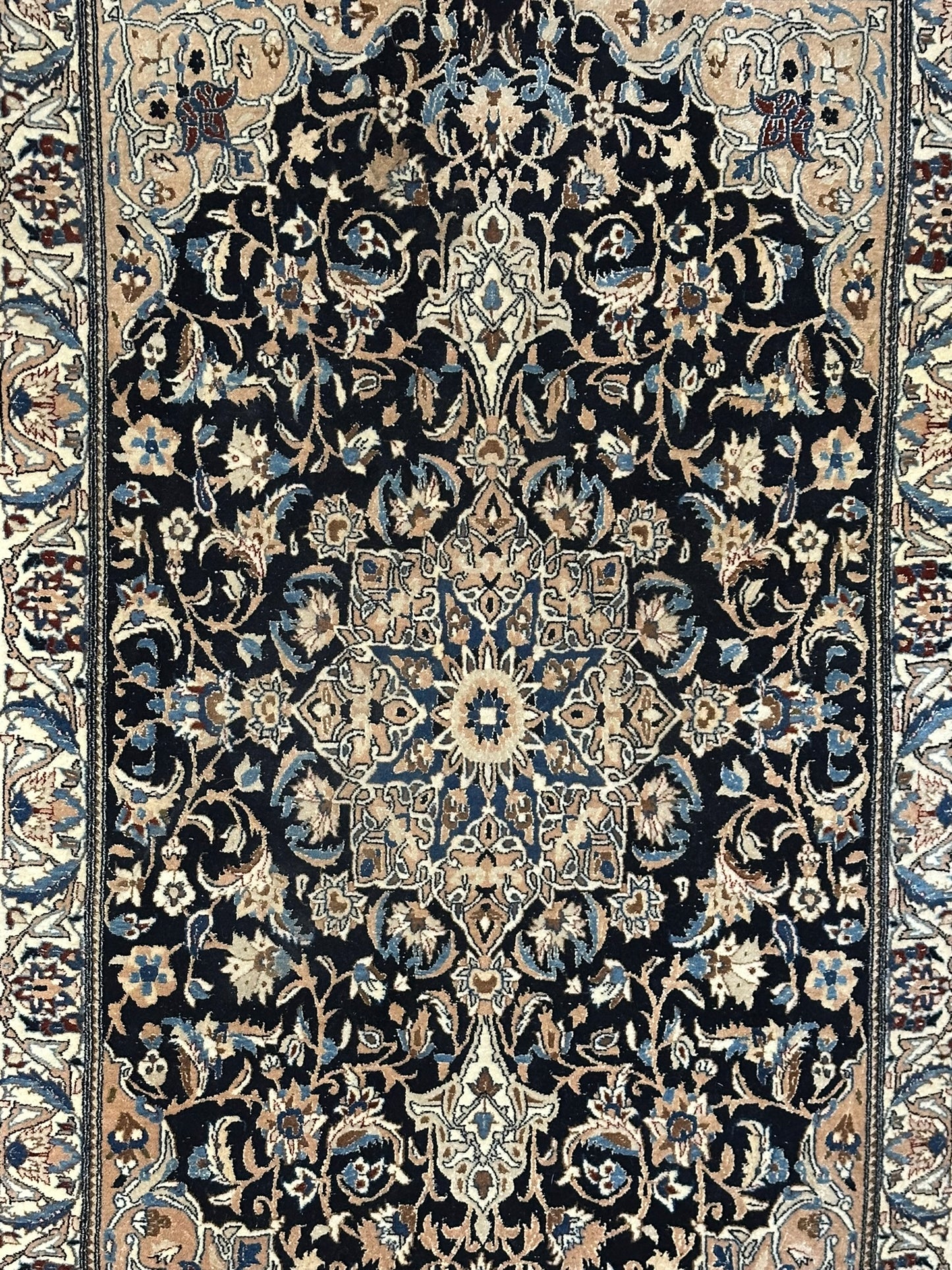 Handgeknüpfter Perser Teppich Nain 130x78 cm – Korkwolle mit Seide