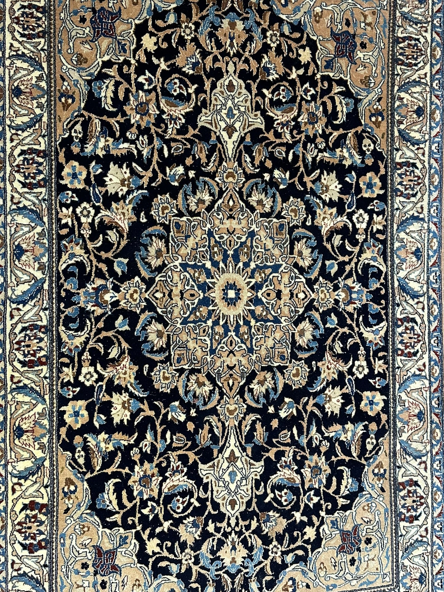 Handgeknüpfter Perser Teppich Nain 130x78 cm – Korkwolle mit Seide
