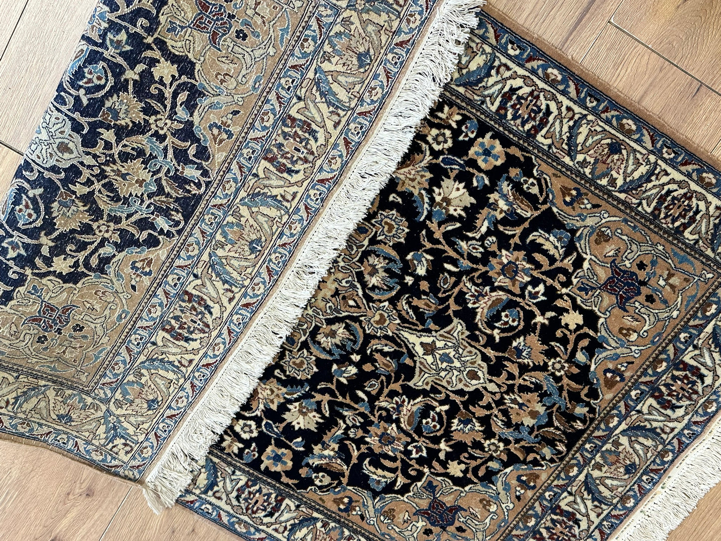 Handgeknüpfter Perser Teppich Nain 130x78 cm – Korkwolle mit Seide