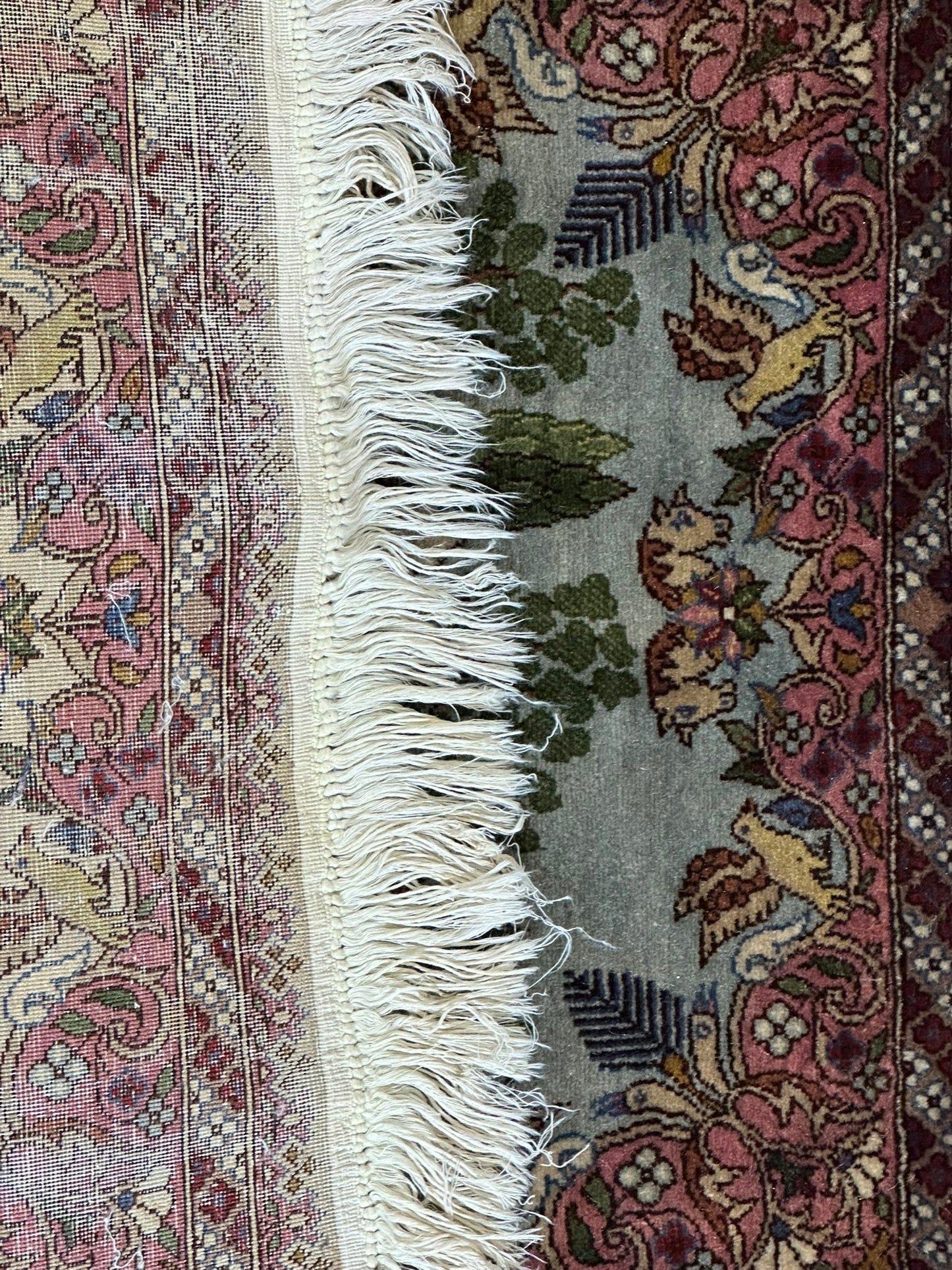 Orientteppich handgeknüpft Türkmen Hereke Bildteppich Bildmotiv 67x60 cm