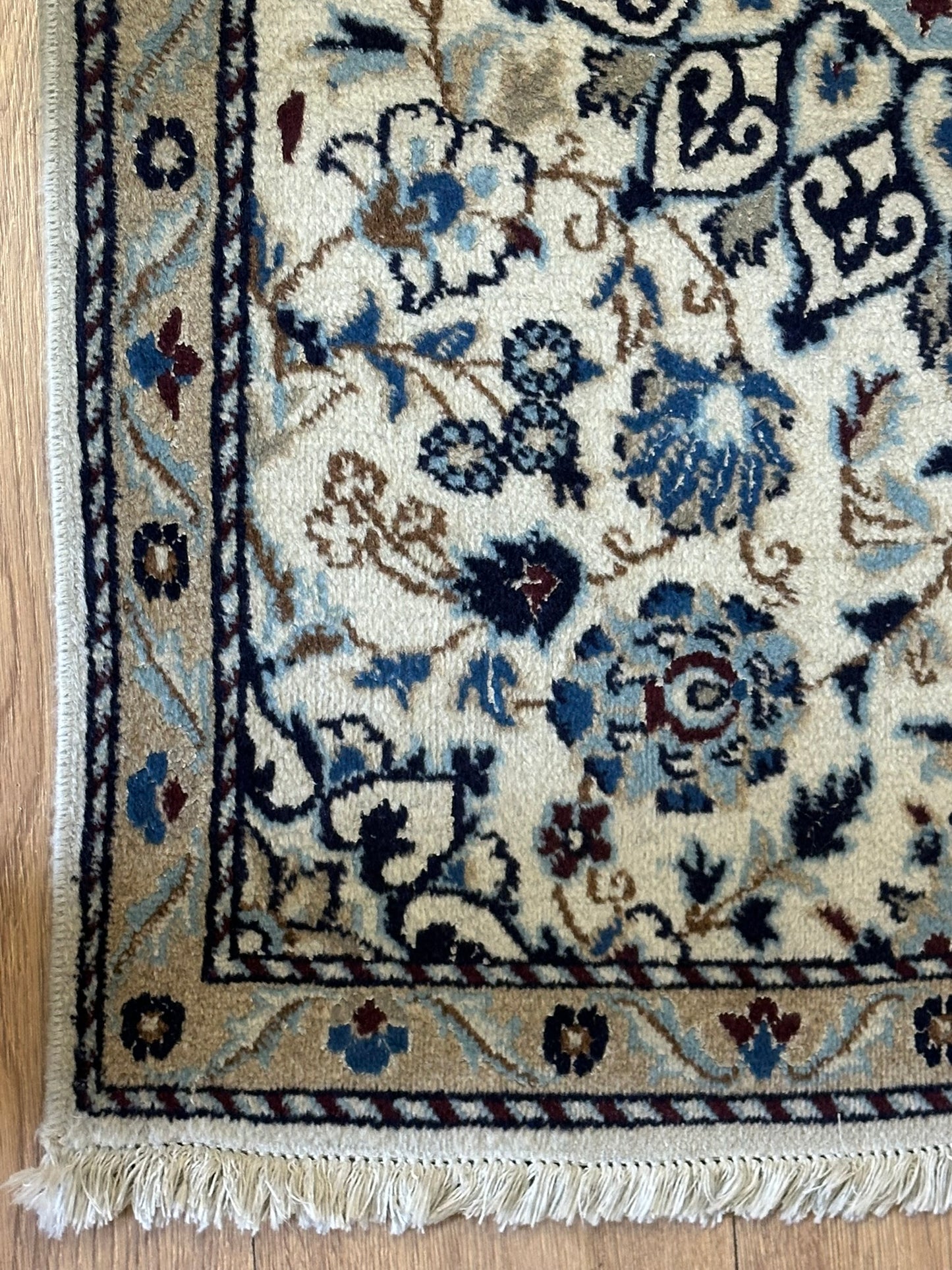 Handgeknüpfter Perser Läufer Nain 280x80 cm – Wolle mit Seide