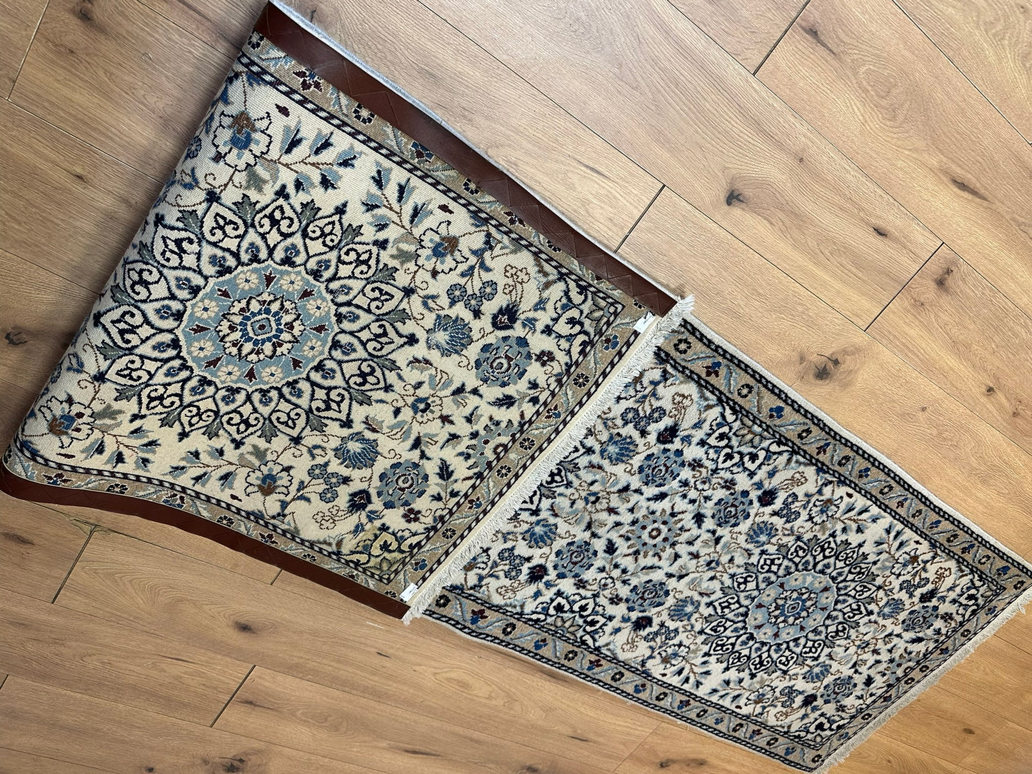 Handgeknüpfter Perser Läufer Nain 280x80 cm – Wolle mit Seide