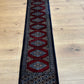 Antik Orientteppich handgeknüpft Pakistan Buchara Jomut Läufer 150x32 cm