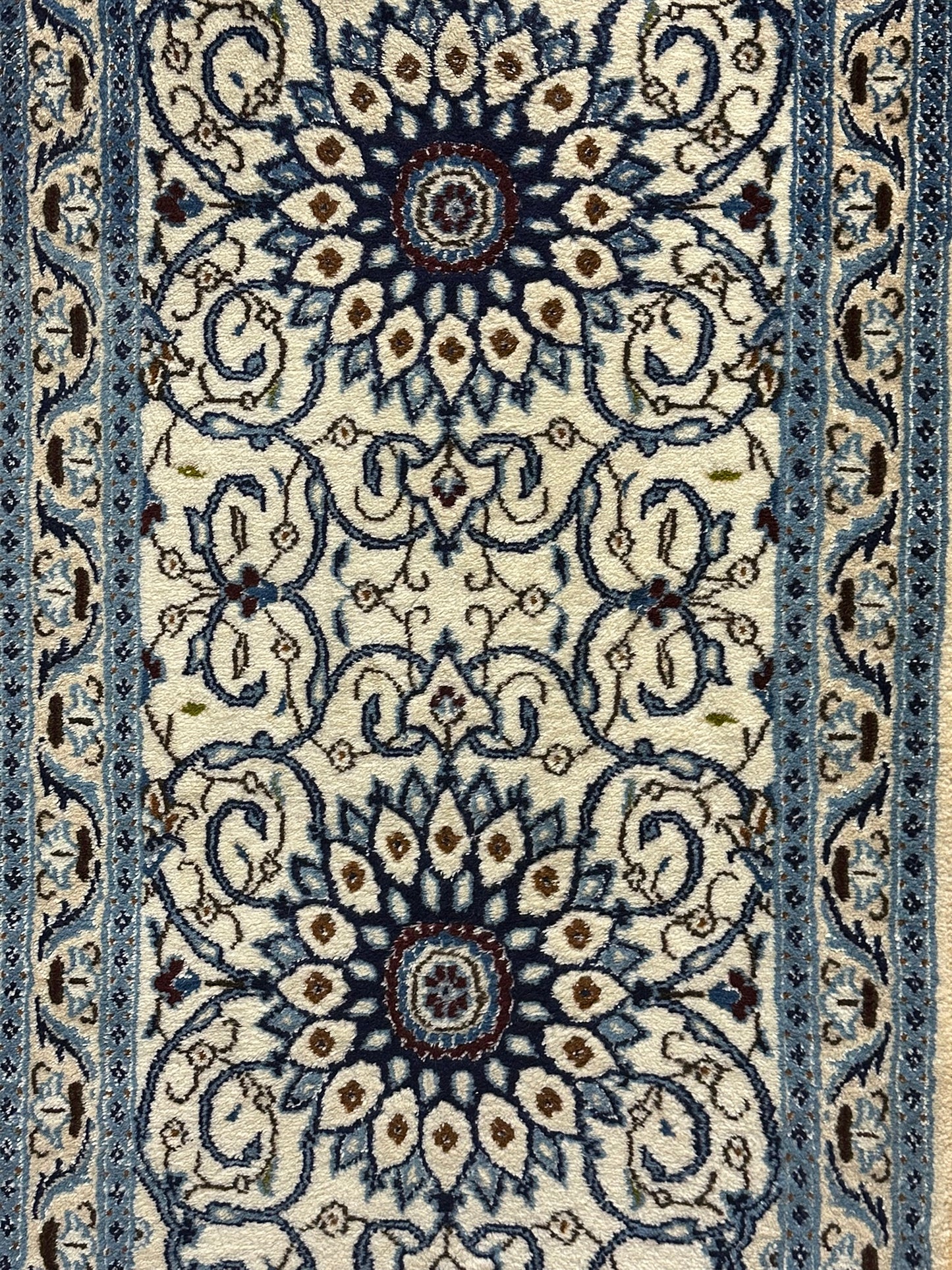 Handgeknüpfter Perser Läufer Nain 157x67 cm – Wolle mit Seide