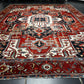 Antik Orientteppich handgeknüpft Heriz Serapi naturfarben  396x290 cm