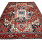 Antik Orientteppich handgeknüpft Heriz Serapi naturfarben  396x290 cm