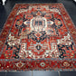 Antik Orientteppich handgeknüpft Heriz Serapi naturfarben  396x290 cm