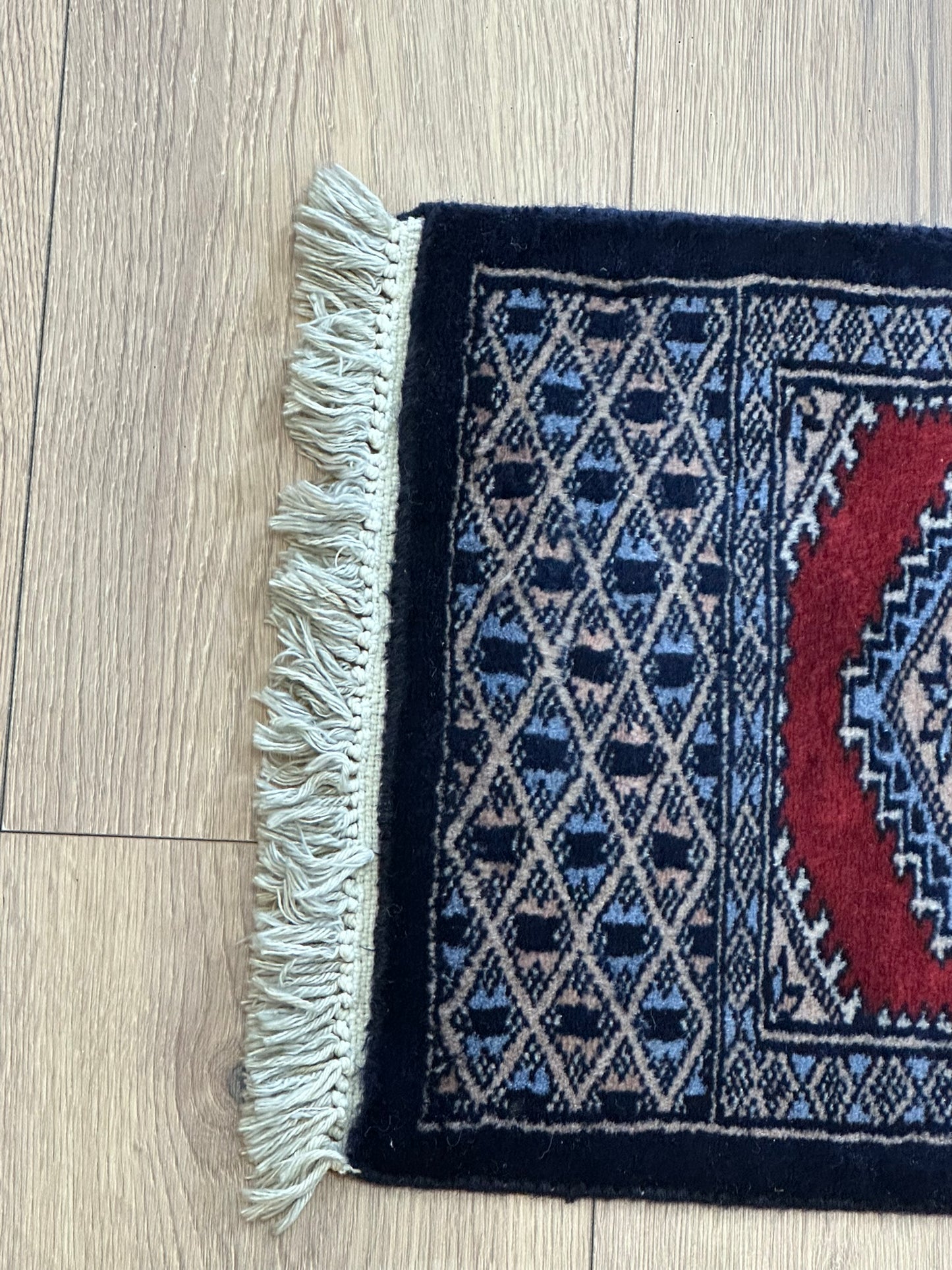Antik Orientteppich handgeknüpft Pakistan Buchara Jomut Läufer 150x32 cm