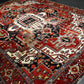 Antik Orientteppich handgeknüpft Heriz Serapi naturfarben  396x290 cm