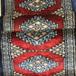 Antik Orientteppich handgeknüpft Pakistan Buchara Jomut Läufer 150x32 cm
