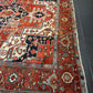 Antik Orientteppich handgeknüpft Heriz Serapi naturfarben  396x290 cm
