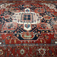 Antik Orientteppich handgeknüpft Heriz Serapi naturfarben  396x290 cm
