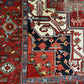 Antik Orientteppich handgeknüpft Heriz Serapi naturfarben  396x290 cm