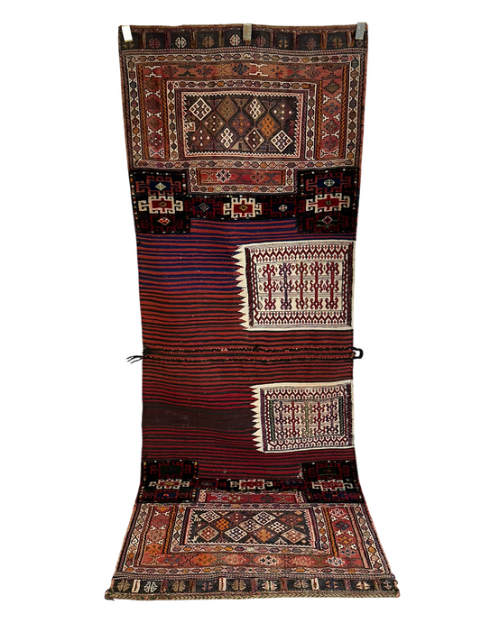 Antik Orientteppich handgewebt Bachtiar  260x100 cm
