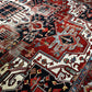 Antik Orientteppich handgeknüpft Heriz Serapi naturfarben  396x290 cm