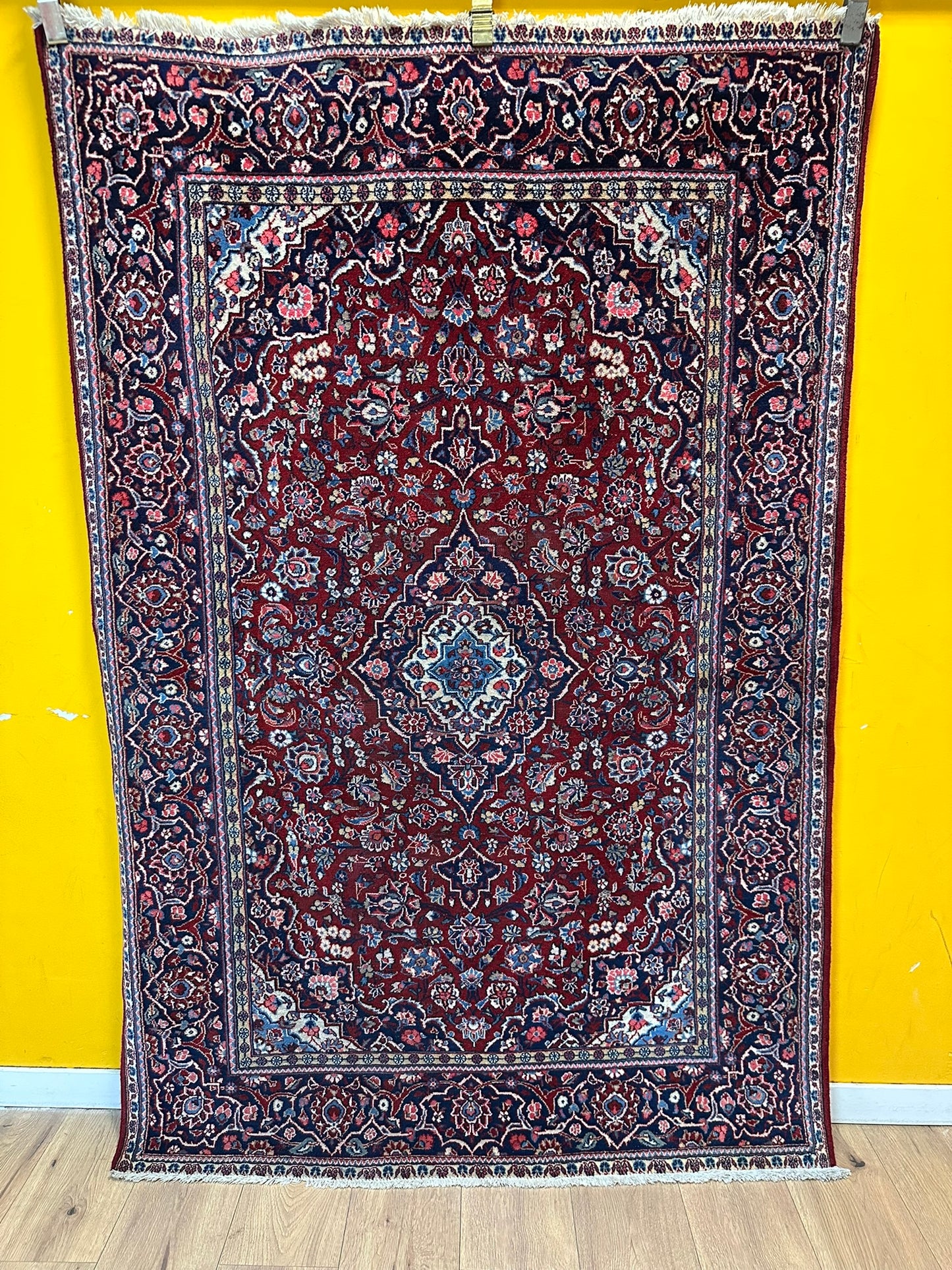 Handgeknüpfter Perser Teppich Keschan 197x133 cm – Medaillon