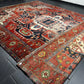 Antik Orientteppich handgeknüpft Heriz Serapi naturfarben  396x290 cm