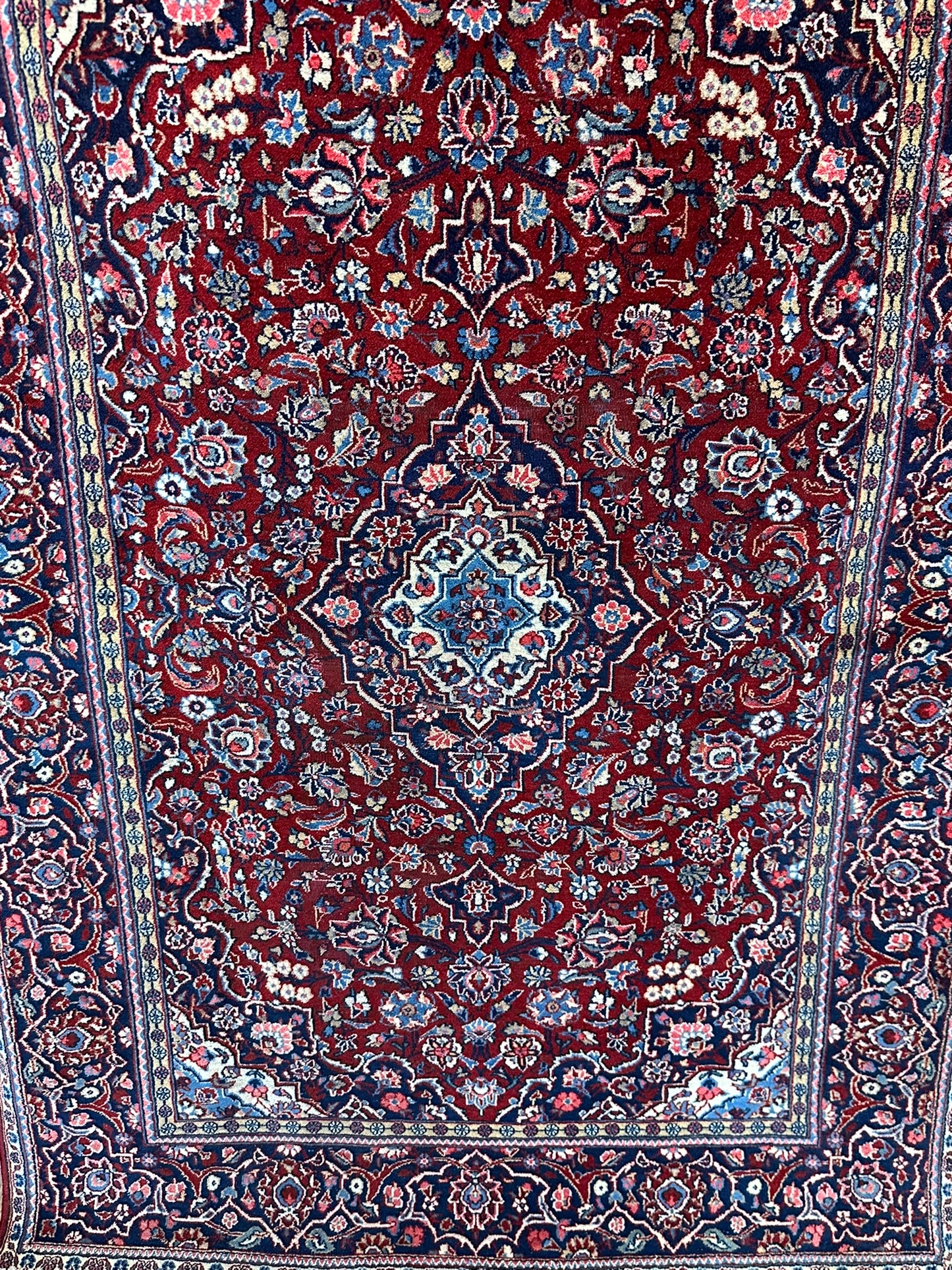 Handgeknüpfter Perser Teppich Keschan 197x133 cm – Medaillon