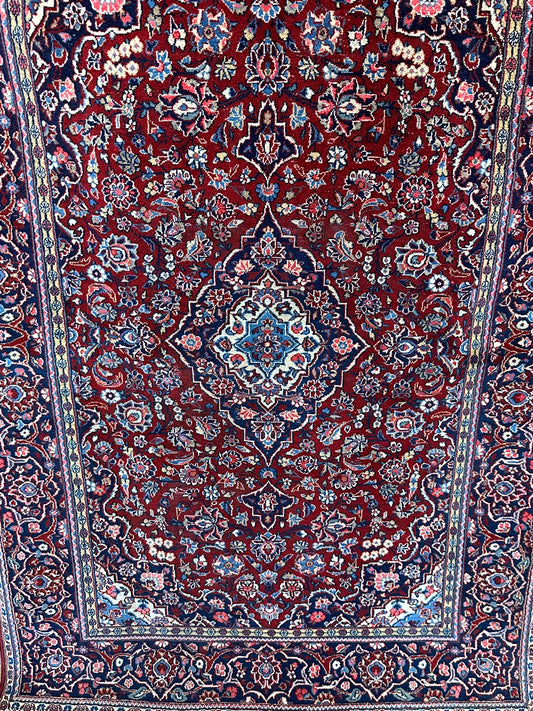 Handgeknüpfter Perser Teppich Keschan 197x133 cm – Medaillon