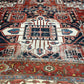 Antik Orientteppich handgeknüpft Heriz Serapi naturfarben  396x290 cm