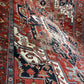 Antik Orientteppich handgeknüpft Heriz Serapi naturfarben  396x290 cm
