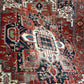Antik Orientteppich handgeknüpft Heriz Serapi naturfarben  396x290 cm