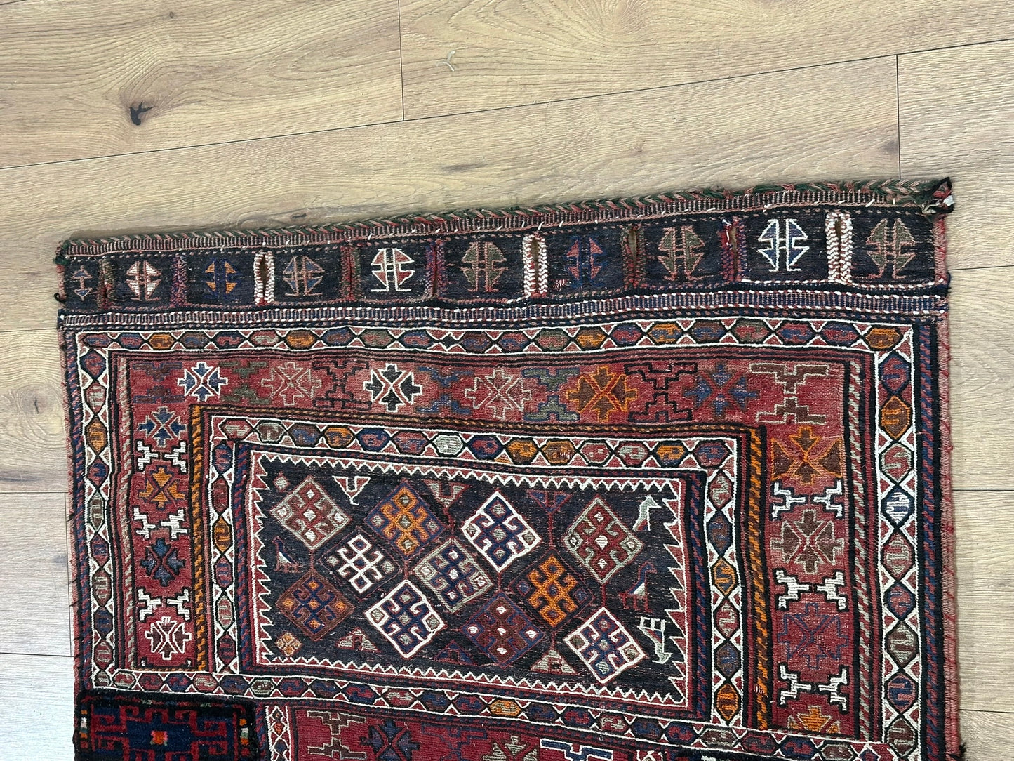 Antik Orientteppich handgewebt Bachtiar  260x100 cm