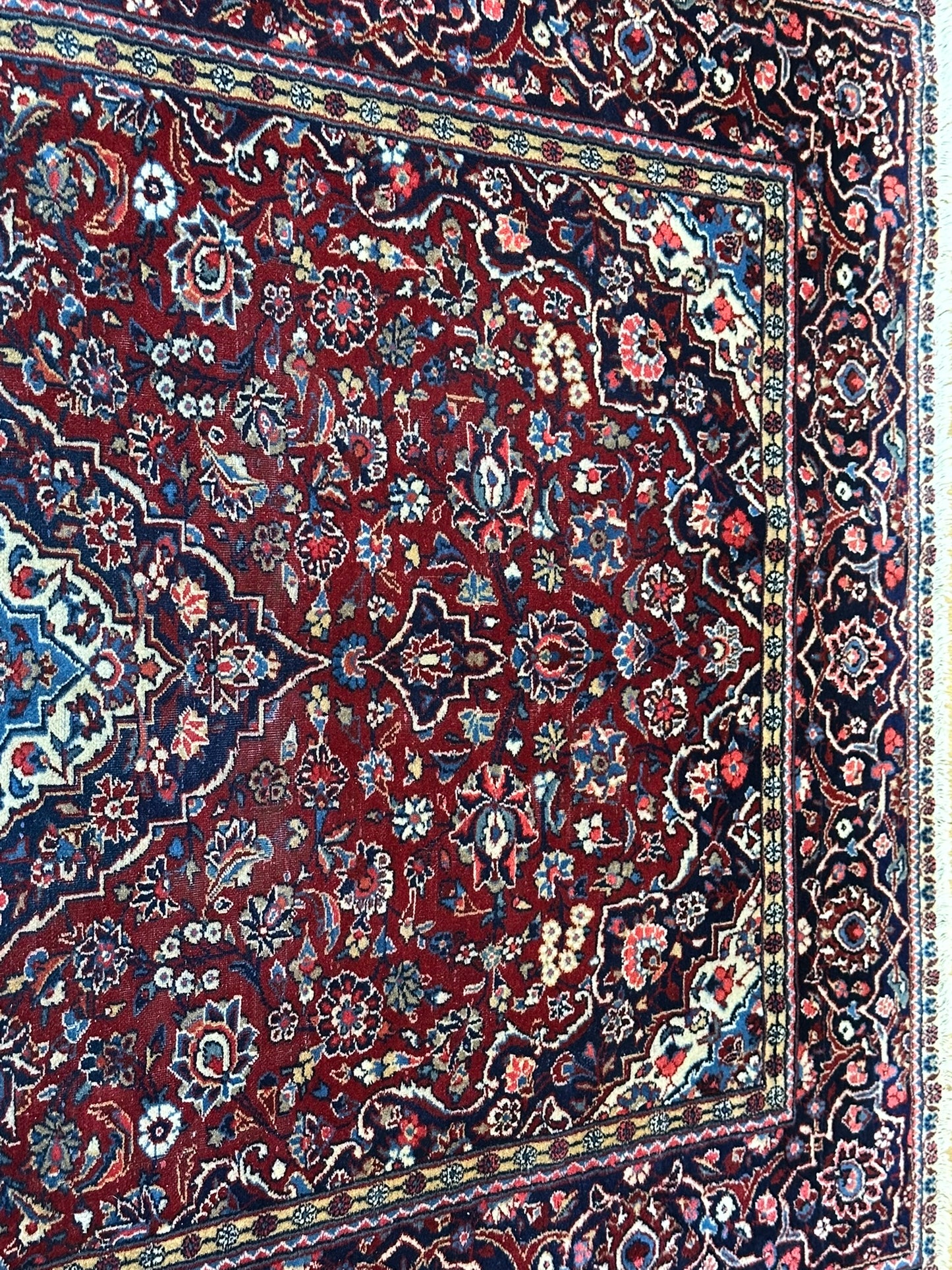 Handgeknüpfter Perser Teppich Keschan 197x133 cm – Medaillon