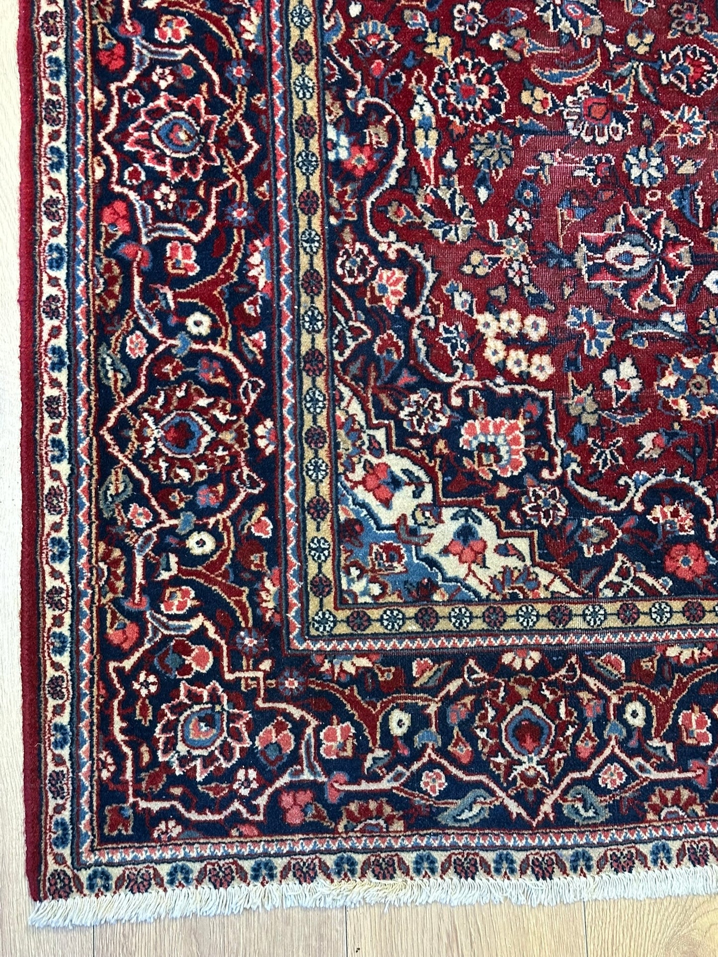 Handgeknüpfter Perser Teppich Keschan 197x133 cm – Medaillon