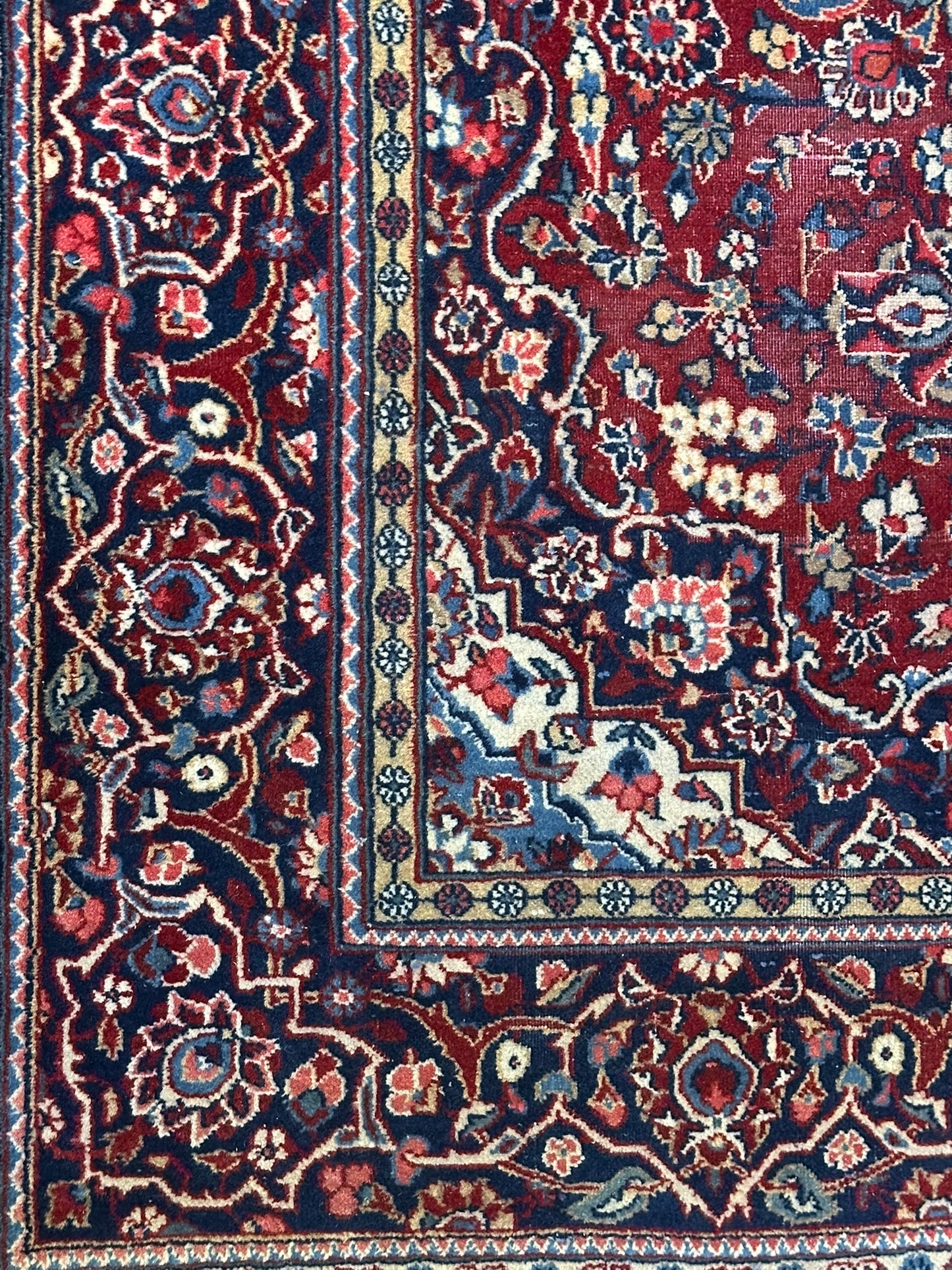 Handgeknüpfter Perser Teppich Keschan 197x133 cm – Medaillon