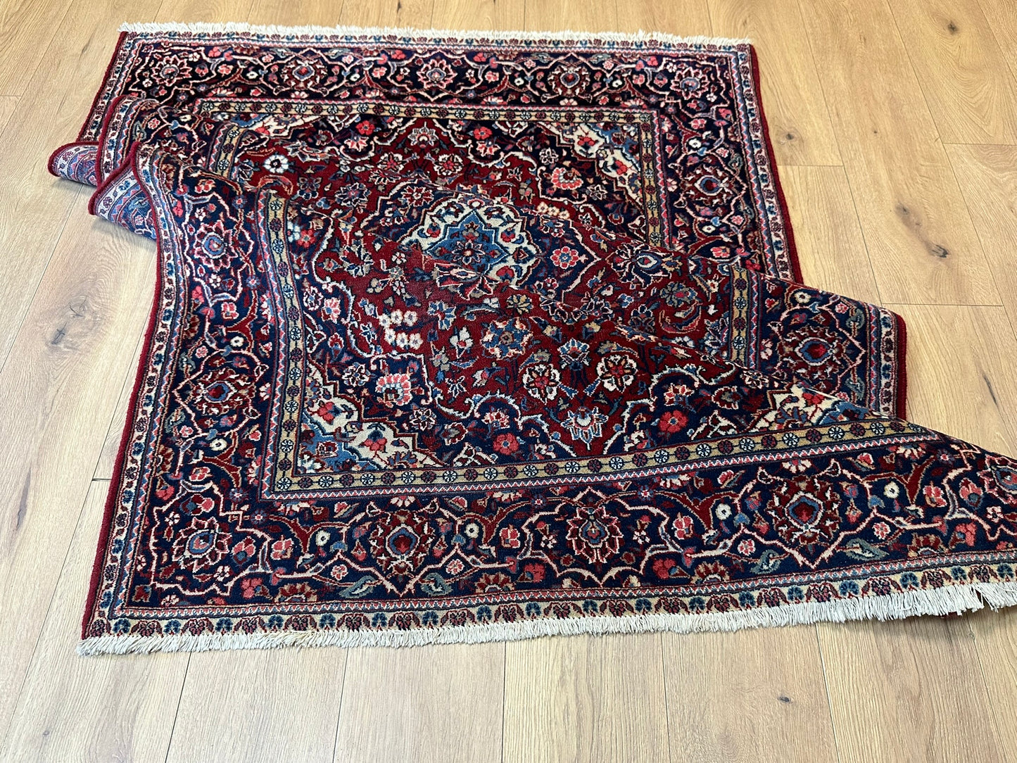 Handgeknüpfter Perser Teppich Keschan 197x133 cm – Medaillon