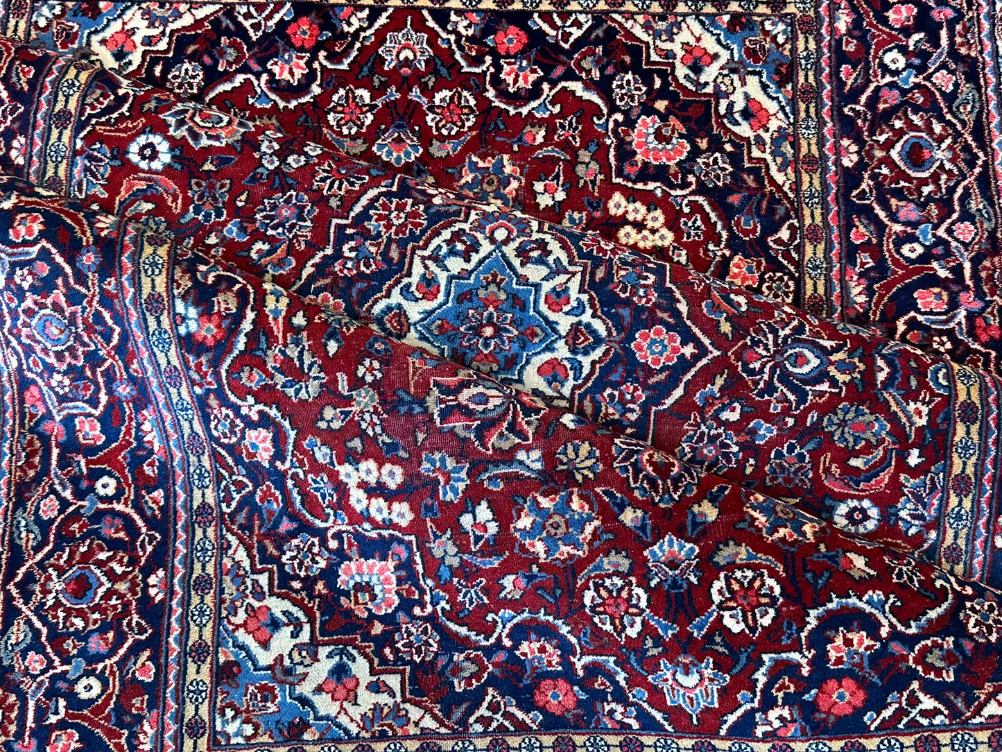 Handgeknüpfter Perser Teppich Keschan 197x133 cm – Medaillon
