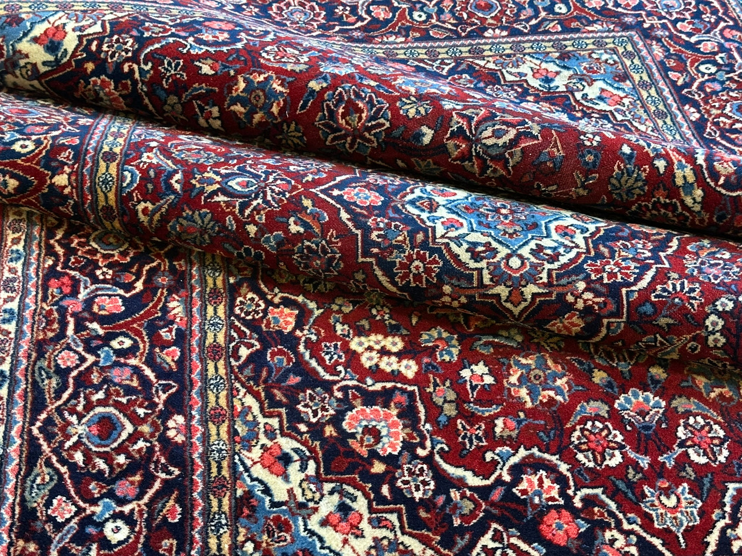 Handgeknüpfter Perser Teppich Keschan 197x133 cm – Medaillon